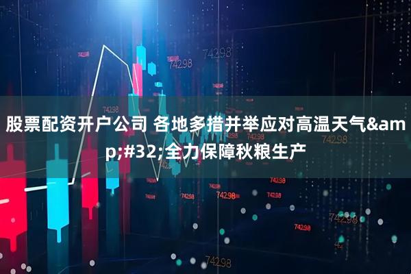 股票配资开户公司 各地多措并举应对高温天气&#32;全力保障秋粮生产